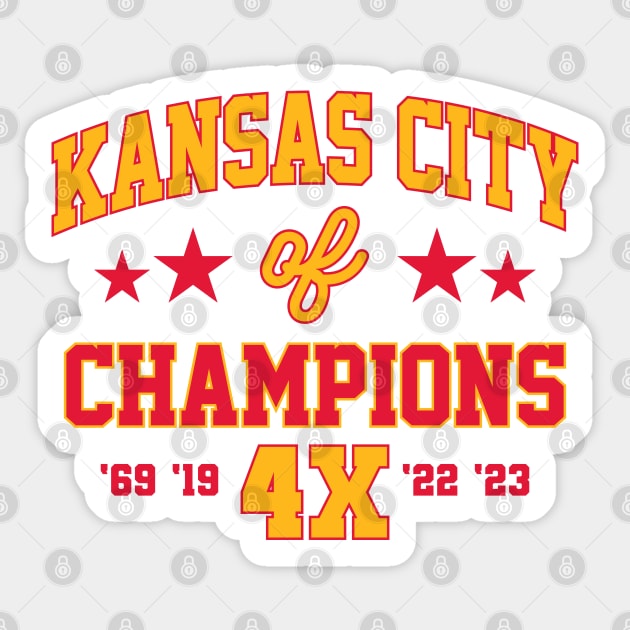 Super Bowl Champions 4x Kansas City Chiefs Ver.2 Sticker by GraciafyShine